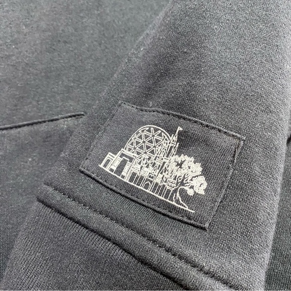 Disney Parks Disney World 2018 Full Zip Hoodie Black w/Front & Back Graphic, L - Picture 4 of 10